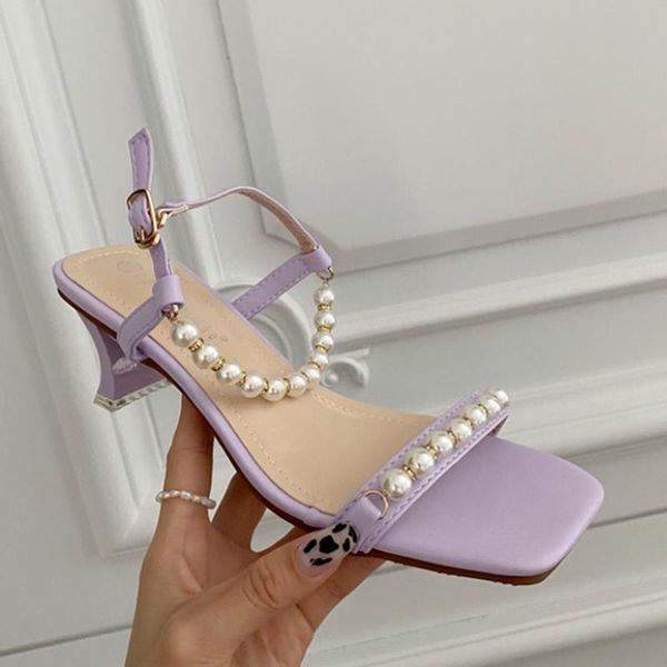 sandals pearl chain buckle mid-heel women 2021 summer open-toed square toe high heels women's versatile comfortable, Black
sandals pearl chain buckle mid-heel women 2021 summer open-toed square toe high heels women's versatile comfortable, Black