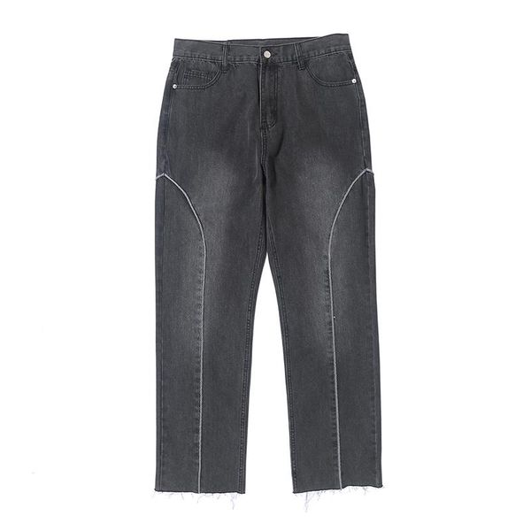 men's jeans harajuku streetwear edited lines retro loose pants men personality straight zipper washed baggy denim trousers, Blue
men's jeans harajuku streetwear edited lines retro loose pants men personality straight zipper washed baggy denim trousers, Blue