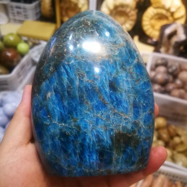 decorative objects & figurines 550-1000g beautiful natural blue apatite quartz crystal standstone healing decor
decorative objects & figurines 550-1000g beautiful natural blue apatite quartz crystal standstone healing decor