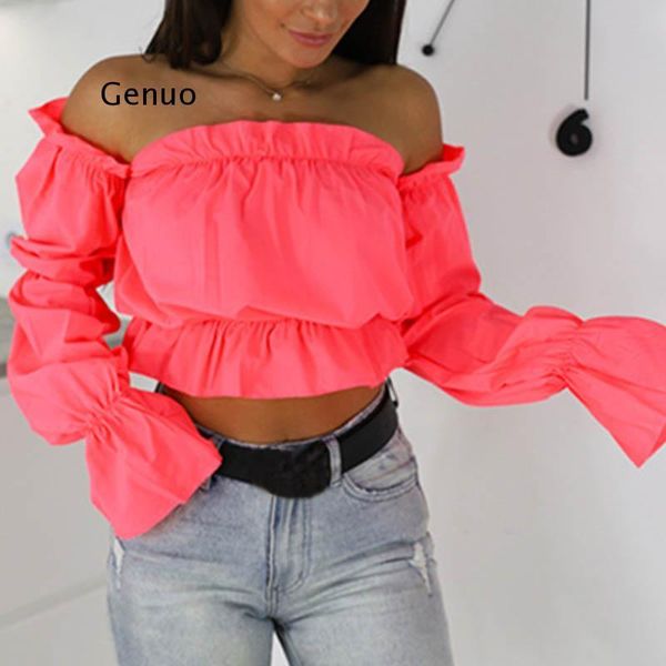 women's blouses & shirts candy color off shoulder crop women summer dot print lantern sleeve lady slash neck beach blouse, White
women's blouses & shirts candy color off shoulder crop women summer dot print lantern sleeve lady slash neck beach blouse, White