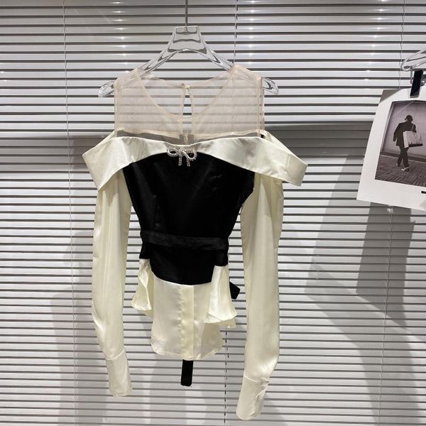 2021 Spring Newcomers Long Sleeve Seamless Tightrope Knit Waistline Crochet Two Female Shirt Temperaments 8ayv, White
2021 Spring Newcomers Long Sleeve Seamless Tightrope Knit Waistline Crochet Two Female Shirt Temperaments 8ayv, White