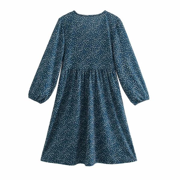 2021 new spring - autumn ladies small floral with v-neck plus size navy blue retro literary kf9w, White
2021 new spring - autumn ladies small floral with v-neck plus size navy blue retro literary kf9w, White