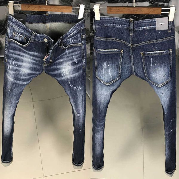 italian fashion men jeans retro dark blue elastic slim fit ripped streetwear vintage designer denim pants
italian fashion men jeans retro dark blue elastic slim fit ripped streetwear vintage designer denim pants