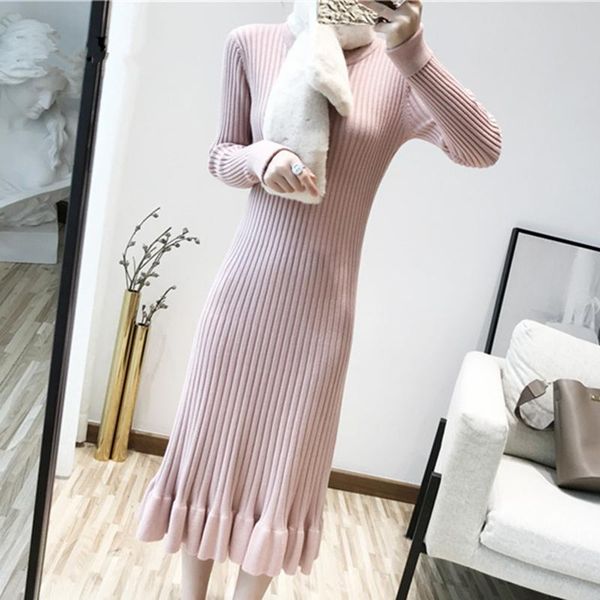 casual dresses autumn winter warm knitted women's mermaid 2021 pink high waist long sleeve o-neck chic sweater dress female, Black;gray
casual dresses autumn winter warm knitted women's mermaid 2021 pink high waist long sleeve o-neck chic sweater dress female, Black;gray