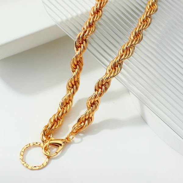 AENSOA Punk Twist Metal Chain Circle Pendants Necklace for Women Gold Color Basic Charm Choker Necklace Chunky Metal Jewelry, Silver
AENSOA Punk Twist Metal Chain Circle Pendants Necklace for Women Gold Color Basic Charm Choker Necklace Chunky Metal Jewelry, Silver