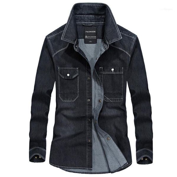 men's casual shirts brand denim shirt men plus size 4xl long sleeve turn-down collar jeans cotton chemise homme1, White;black
men's casual shirts brand denim shirt men plus size 4xl long sleeve turn-down collar jeans cotton chemise homme1, White;black
