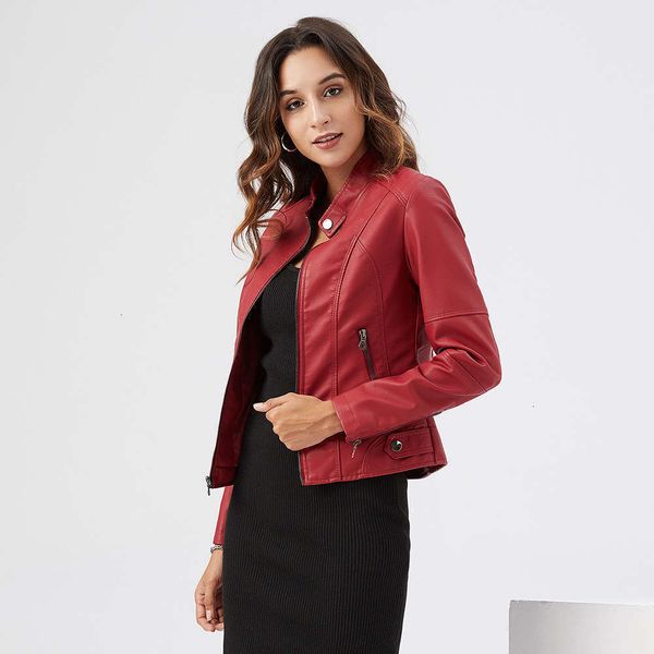 2021european slim thin spring and autumn coat women's motorcycle suit large stand collar leather jacket, Black
2021european slim thin spring and autumn coat women's motorcycle suit large stand collar leather jacket, Black