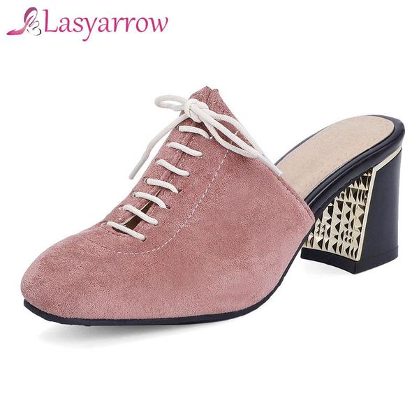 slippers lasyarrow 2021 ladies summer mules shoes for women casual chunky high heel flock faux suede round toe lace up, Black
slippers lasyarrow 2021 ladies summer mules shoes for women casual chunky high heel flock faux suede round toe lace up, Black