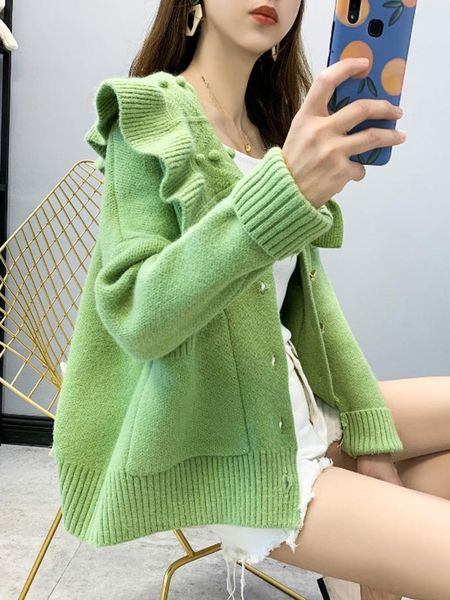women's jackets autumn avocado green small fresh knitted clothing is very sweet and net red cardigan sweater jacket, Black;brown
women's jackets autumn avocado green small fresh knitted clothing is very sweet and net red cardigan sweater jacket, Black;brown