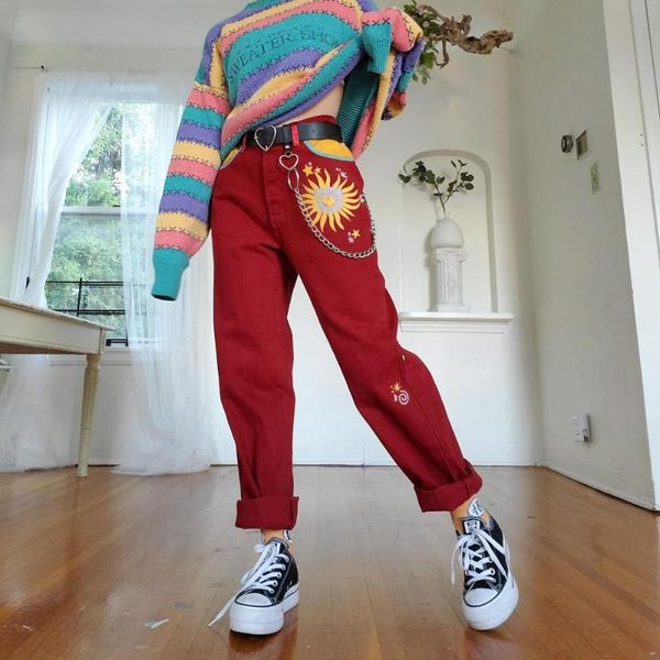 women's pants & capris casual sun print straight trousers red streetwear long harem for women high waist ladies vintage, Black;white
women's pants & capris casual sun print straight trousers red streetwear long harem for women high waist ladies vintage, Black;white