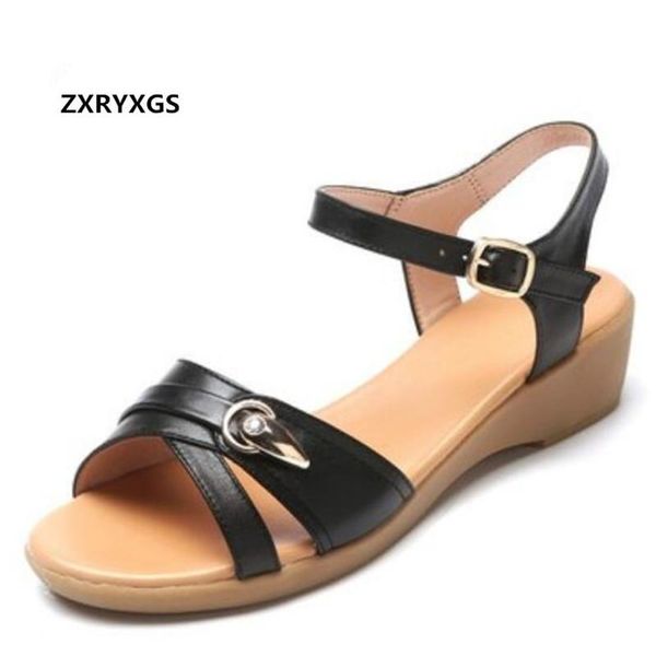 dress shoes soft bottom comfort non-slip middle-aged mother sandals 2021 open woman genuine leather flat wedges fashion, Black
dress shoes soft bottom comfort non-slip middle-aged mother sandals 2021 open woman genuine leather flat wedges fashion, Black