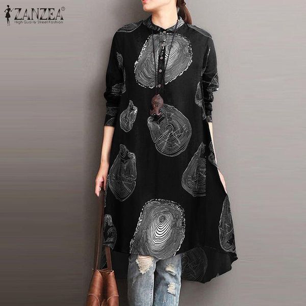 women's blouses & shirts zanzea autumn long sleeve asymmetrical shirt women floral printed blouse female loose work tunic chemise casua, White
women's blouses & shirts zanzea autumn long sleeve asymmetrical shirt women floral printed blouse female loose work tunic chemise casua, White