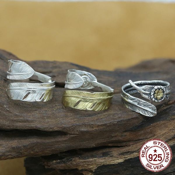 cluster rings 100% s925 sterling silver men's ring personality fashion classic jewelry punk style carved feather shape to send gifts fo, Golden;silver
cluster rings 100% s925 sterling silver men's ring personality fashion classic jewelry punk style carved feather shape to send gifts fo, Golden;silver