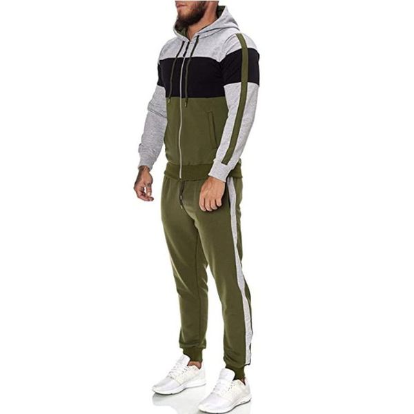 men's tracksuits tracksuit man two piece set fashion leisure color patchwork sports fitness hoodies pants suit polyester overalls, Gray
men's tracksuits tracksuit man two piece set fashion leisure color patchwork sports fitness hoodies pants suit polyester overalls, Gray