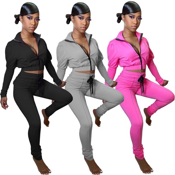 2021 spring two piece outfits gym suit crop stacked leggings 2 piece set running sportswear tracksuit women y2k clothes, White
2021 spring two piece outfits gym suit crop stacked leggings 2 piece set running sportswear tracksuit women y2k clothes, White