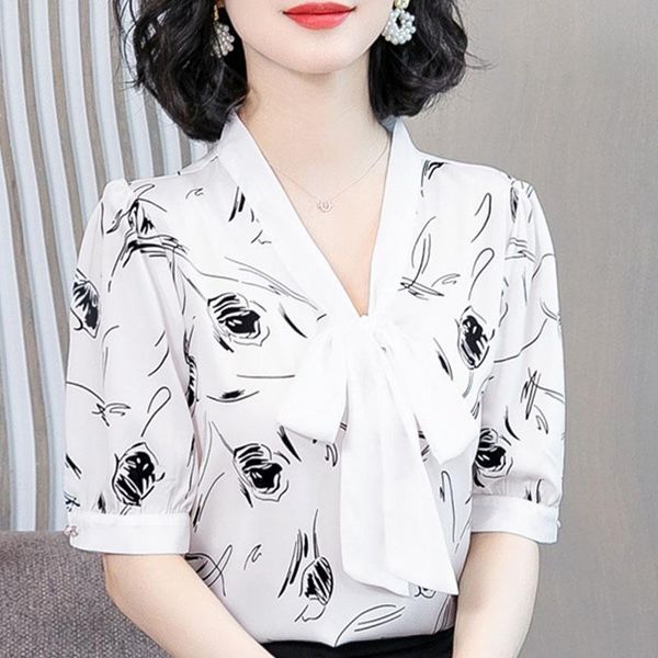 women's blouses & shirts blouse women 2021 blusas short sleeve shirt 3xl 4xl plus size v-neck print chiffon d127, White
women's blouses & shirts blouse women 2021 blusas short sleeve shirt 3xl 4xl plus size v-neck print chiffon d127, White