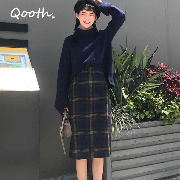 qooth autumn winter elegant female a line office skirts empire waist woolen plaid women knee length plus size 2xl qt087 210609, Black
qooth autumn winter elegant female a line office skirts empire waist woolen plaid women knee length plus size 2xl qt087 210609, Black