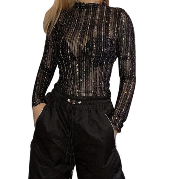 women's jumpsuits & rompers 2021 summer women bodysuit black long sleeve perspective sheer mesh lace for bodycon jumpsuit, Black;white
women's jumpsuits & rompers 2021 summer women bodysuit black long sleeve perspective sheer mesh lace for bodycon jumpsuit, Black;white