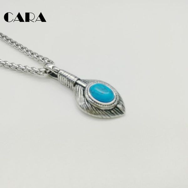 pendant necklaces vintage small featherhip hop necklace stainless steel style blue stone feather with box cagf0439, Silver
pendant necklaces vintage small featherhip hop necklace stainless steel style blue stone feather with box cagf0439, Silver