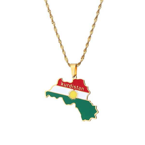 gold color kurdistan region map pendant necklaces koerdistan flag chain jewelry, Silver
gold color kurdistan region map pendant necklaces koerdistan flag chain jewelry, Silver