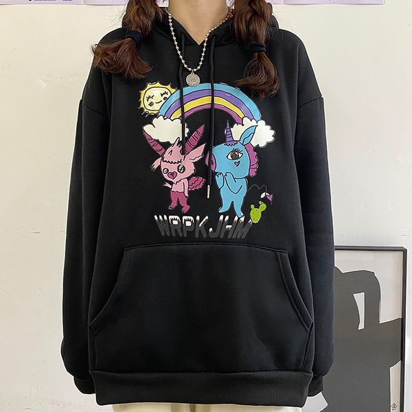 2021 autumn and winter new cartoon print thick hooded sweatshirt college style casual hoodie women o6qo, Black
2021 autumn and winter new cartoon print thick hooded sweatshirt college style casual hoodie women o6qo, Black