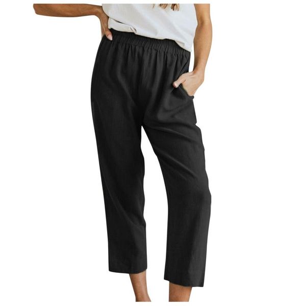 women's pants & capris female elestic solid tightness cotton linen straight trousers pocket casual clothes women office trouser stretch, Black;white
women's pants & capris female elestic solid tightness cotton linen straight trousers pocket casual clothes women office trouser stretch, Black;white