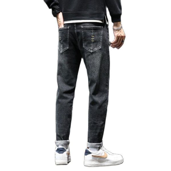 men's jeans spring autumn feet pants business fashion straight regular stretch denim joggers trousers men, Blue
men's jeans spring autumn feet pants business fashion straight regular stretch denim joggers trousers men, Blue