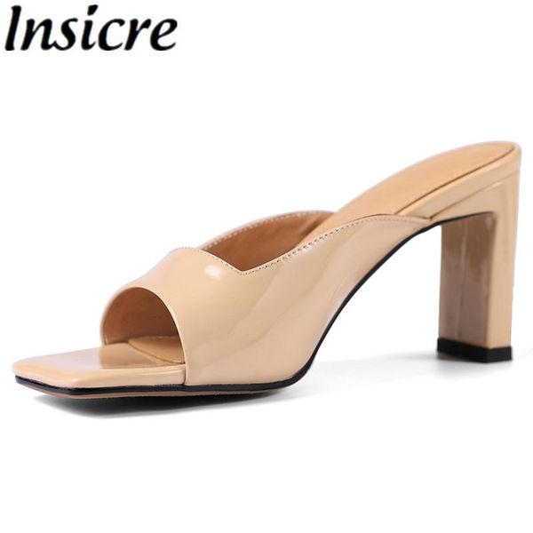 insicre 2021 summer fashion women sandals square toe patent leather thick high heels slipper black size 43 handmade cow leather
insicre 2021 summer fashion women sandals square toe patent leather thick high heels slipper black size 43 handmade cow leather