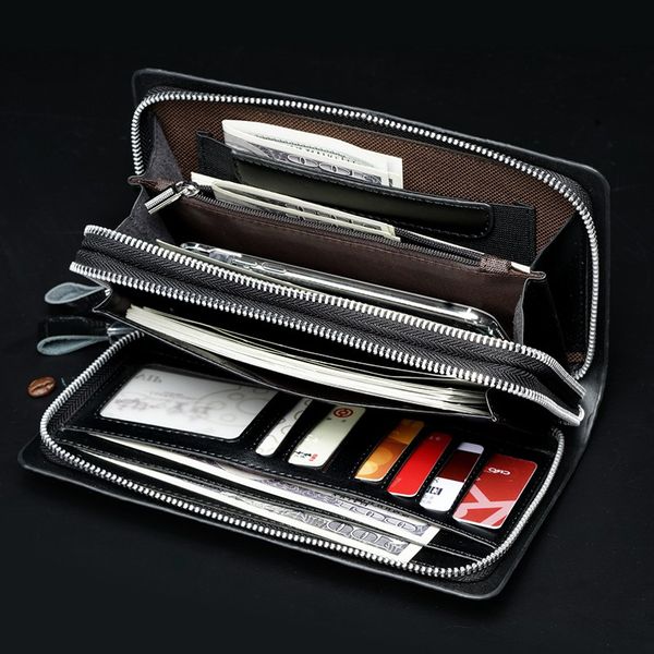 men luxury wallet black leather clutch bag business double zipper crocodile pattern wallet coin purse hombre billeteras1, Red;black
men luxury wallet black leather clutch bag business double zipper crocodile pattern wallet coin purse hombre billeteras1, Red;black