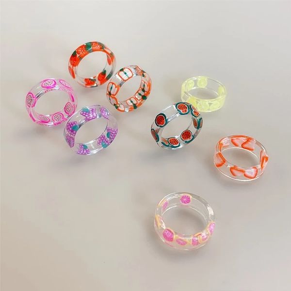 fashion resin acrylic transparent inside fruit creative finger ring sweet handmade strawberry lemon apple ring for girl jewelry, Silver
fashion resin acrylic transparent inside fruit creative finger ring sweet handmade strawberry lemon apple ring for girl jewelry, Silver