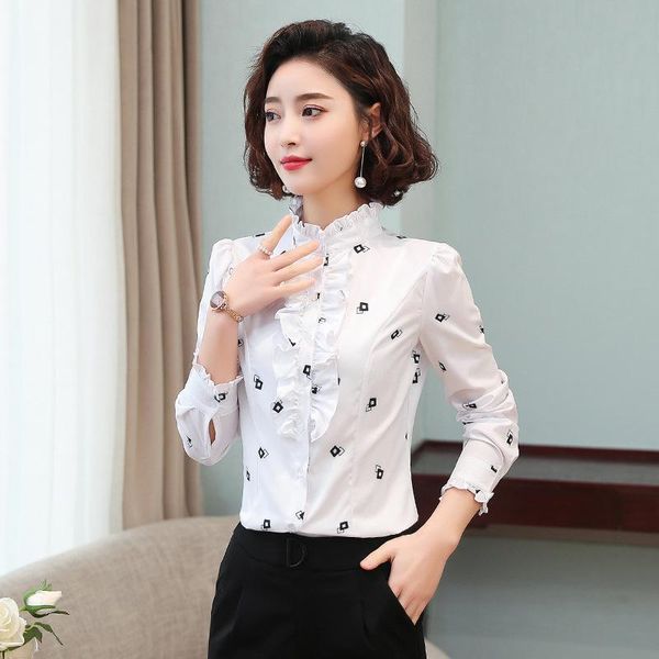 women's blouses & shirts fashion chiffon women vintage long sleeve office lady shirt and blouse plus size xxxl womens, White
women's blouses & shirts fashion chiffon women vintage long sleeve office lady shirt and blouse plus size xxxl womens, White
