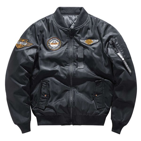 male us air force pilot ma1 autumn winter baseball jacket double sided heavy cotton, Black;brown
male us air force pilot ma1 autumn winter baseball jacket double sided heavy cotton, Black;brown