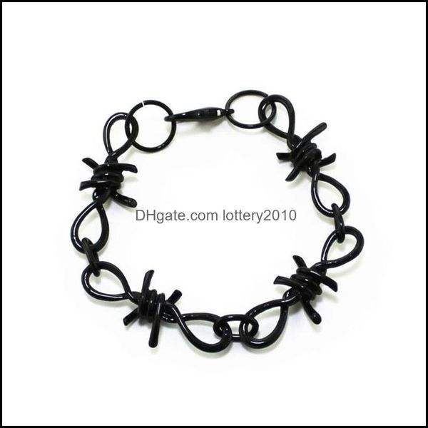 link jewelrylink chain punk rock barbed thorns bracelets geometric color alloy bracelet nice hip hop jewelry for men and women drop delive, Black
link jewelrylink chain punk rock barbed thorns bracelets geometric color alloy bracelet nice hip hop jewelry for men and women drop delive, Black