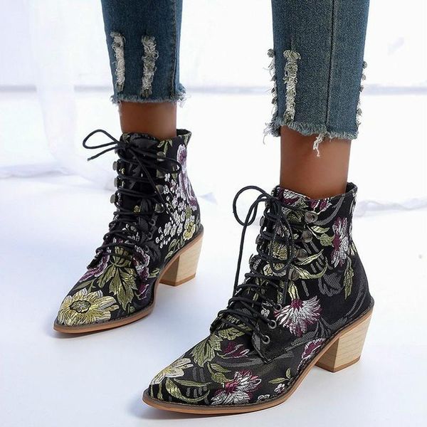 boots women ankle mid heels pumps chaussure pu leather plus size pointed toe embroidery shoes woman zapatos mujer sapato d1405, Black
boots women ankle mid heels pumps chaussure pu leather plus size pointed toe embroidery shoes woman zapatos mujer sapato d1405, Black