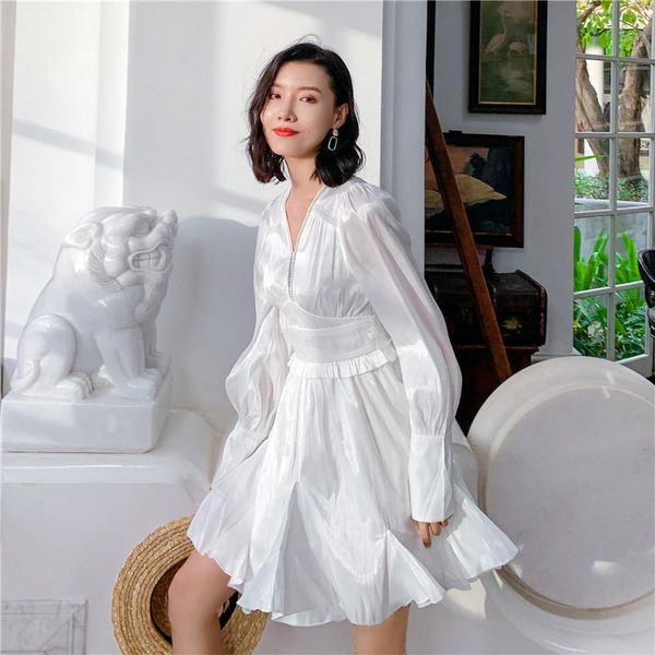 casual dresses summer vacation white party mini dress for women long sleeve backless silk a-line robe femme, Black;gray
casual dresses summer vacation white party mini dress for women long sleeve backless silk a-line robe femme, Black;gray