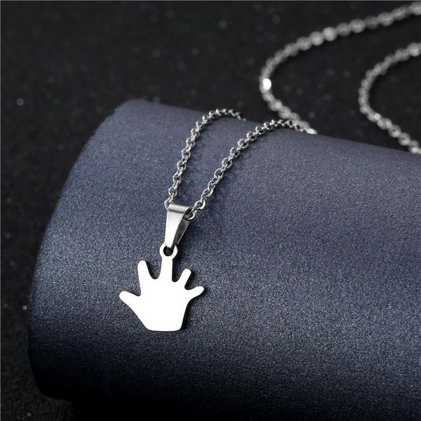 pendant necklaces small stainless steel three-dimensional lucky buddha gesture palm shape necklace woman mother gift wedding jewelry, Silver
pendant necklaces small stainless steel three-dimensional lucky buddha gesture palm shape necklace woman mother gift wedding jewelry, Silver