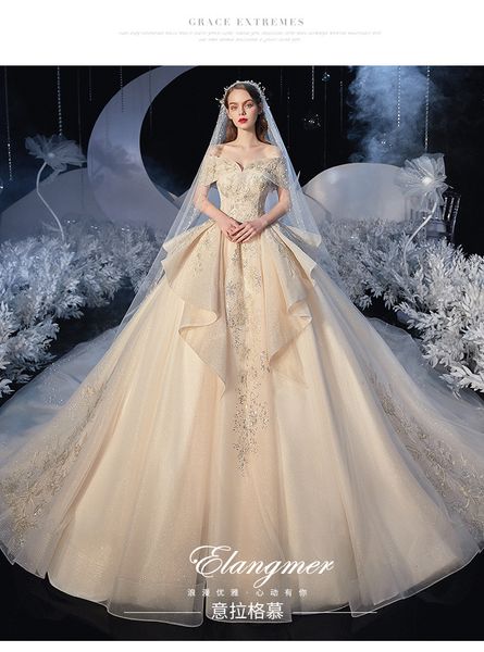 bateau wedding dress 2021 new bridal temperament forest super fairy dream cover thick arm pregnant women, Black
bateau wedding dress 2021 new bridal temperament forest super fairy dream cover thick arm pregnant women, Black