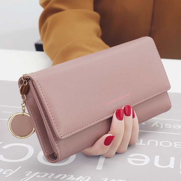 new fashion women portfolios brand letter long 2021 tri-fold wallet purse fresh learn women's clutch cardholder cartera mujaher, Red;black 
new fashion women portfolios brand letter long 2021 tri-fold wallet purse fresh learn women's clutch cardholder cartera mujaher, Red;black