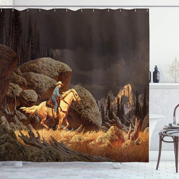 shower curtains western curtain rock mountain landscape with cowboy riding horse northmericstyle polyester fabric bathroom decor set
shower curtains western curtain rock mountain landscape with cowboy riding horse northmericstyle polyester fabric bathroom decor set