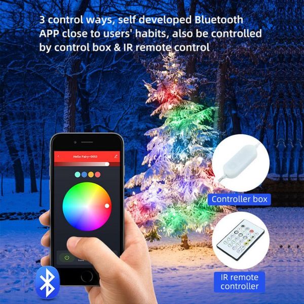 Smart Home Control 25 LED Ball String Lights Remote Operated Colorful Garland Fairy For Wedding Christmas Party Outdoor Decors