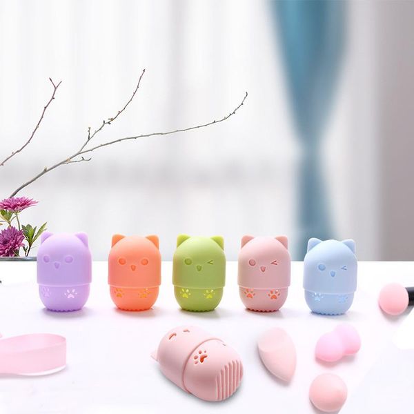 hooks & rails portable kitten silicone powder puff blender holder sponge makeup egg drying case cosmetic beauty pad display rack box
hooks & rails portable kitten silicone powder puff blender holder sponge makeup egg drying case cosmetic beauty pad display rack box