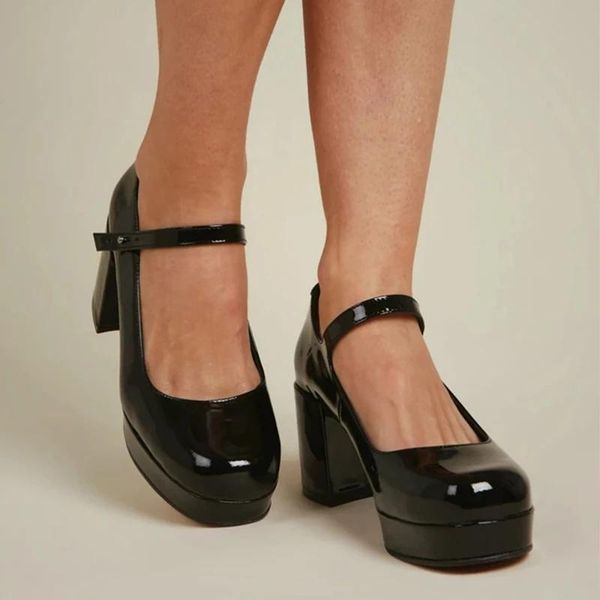 dress shoes women's mary janes fall round toe black mid heels chic females single lacquered leather one buckle ladies pumps
dress shoes women's mary janes fall round toe black mid heels chic females single lacquered leather one buckle ladies pumps