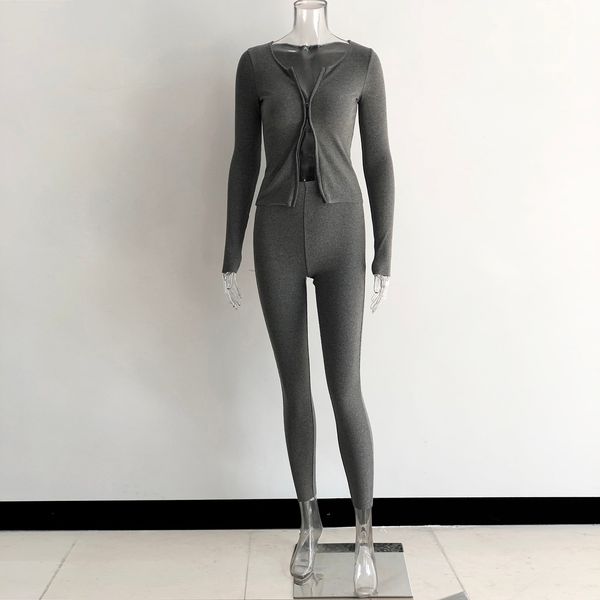 two piece outfits 2021 fall winter tracksuit grey ribbed sweat suits and pants sets, White
two piece outfits 2021 fall winter tracksuit grey ribbed sweat suits and pants sets, White