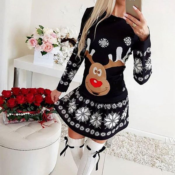 casual dresses fashion print christmas snowflake women's dress ladies elk slim female outwear vestdos, Black;gray
casual dresses fashion print christmas snowflake women's dress ladies elk slim female outwear vestdos, Black;gray