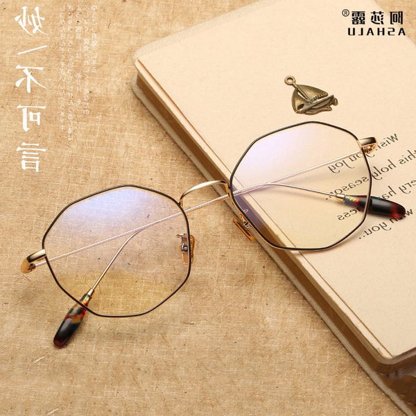 ashalu fashion polygon eye women's metal ultra light spectacle frame round face thin, can match myopia glasses, White;black
ashalu fashion polygon eye women's metal ultra light spectacle frame round face thin, can match myopia glasses, White;black