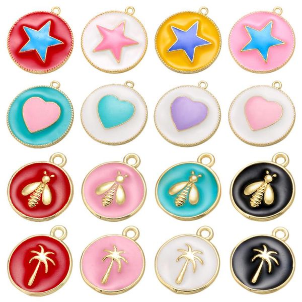charms enamel diy for jewelry making star heart bee women necklace colorful cute charm connectors designer pendant cz, Bronze;silver
charms enamel diy for jewelry making star heart bee women necklace colorful cute charm connectors designer pendant cz, Bronze;silver