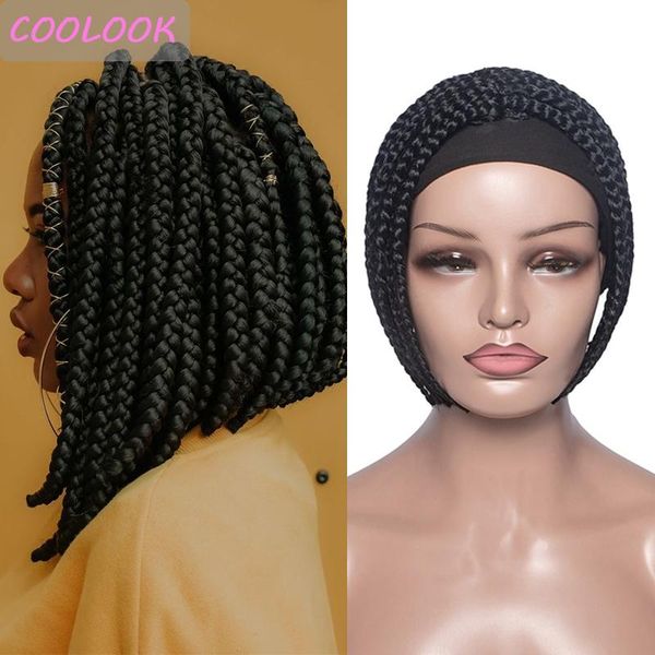 synthetic wigs short box braids headband for black women 12'' braided with scarf african american head wrap wig cosplay
synthetic wigs short box braids headband for black women 12'' braided with scarf african american head wrap wig cosplay