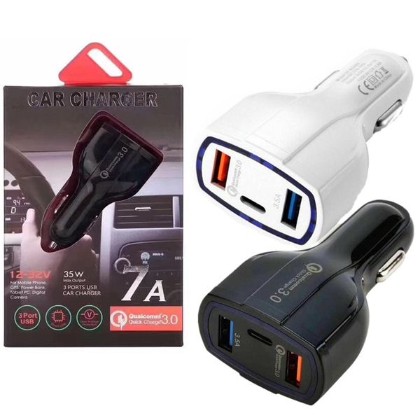 qc3.0 quick charger adaptive 3 port usb fast car charger with type c port for iphone 11 samsung s10 with box
qc3.0 quick charger adaptive 3 port usb fast car charger with type c port for iphone 11 samsung s10 with box