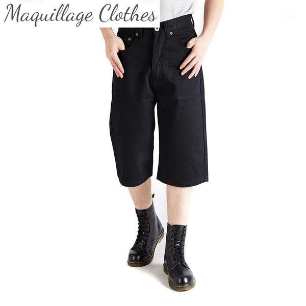 men casual loose denim shorts black baggy jeans for male size 30-44 straight men's, White;black
men casual loose denim shorts black baggy jeans for male size 30-44 straight men's, White;black