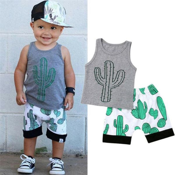 clothing sets born baby boys summer casual sleeveless cactus print t-shirt shorts set, White
clothing sets born baby boys summer casual sleeveless cactus print t-shirt shorts set, White
